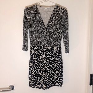 Diane von Furstenberg black white vintage dress
